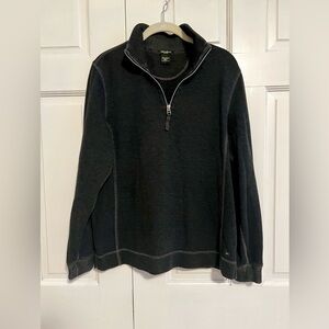 Eddie Bauer Men’s 1/4 Zip Pullover Long Sleeve Blue Gray Size Large